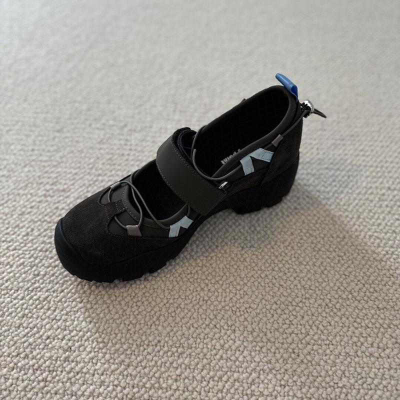 

Точечная версия~ Дизайн с увеличением внутренней высоты, функциональный стиль, балетные кроссовки, женские 2025, новая платформа, туфли Мэри Джейн 42 темный кофе