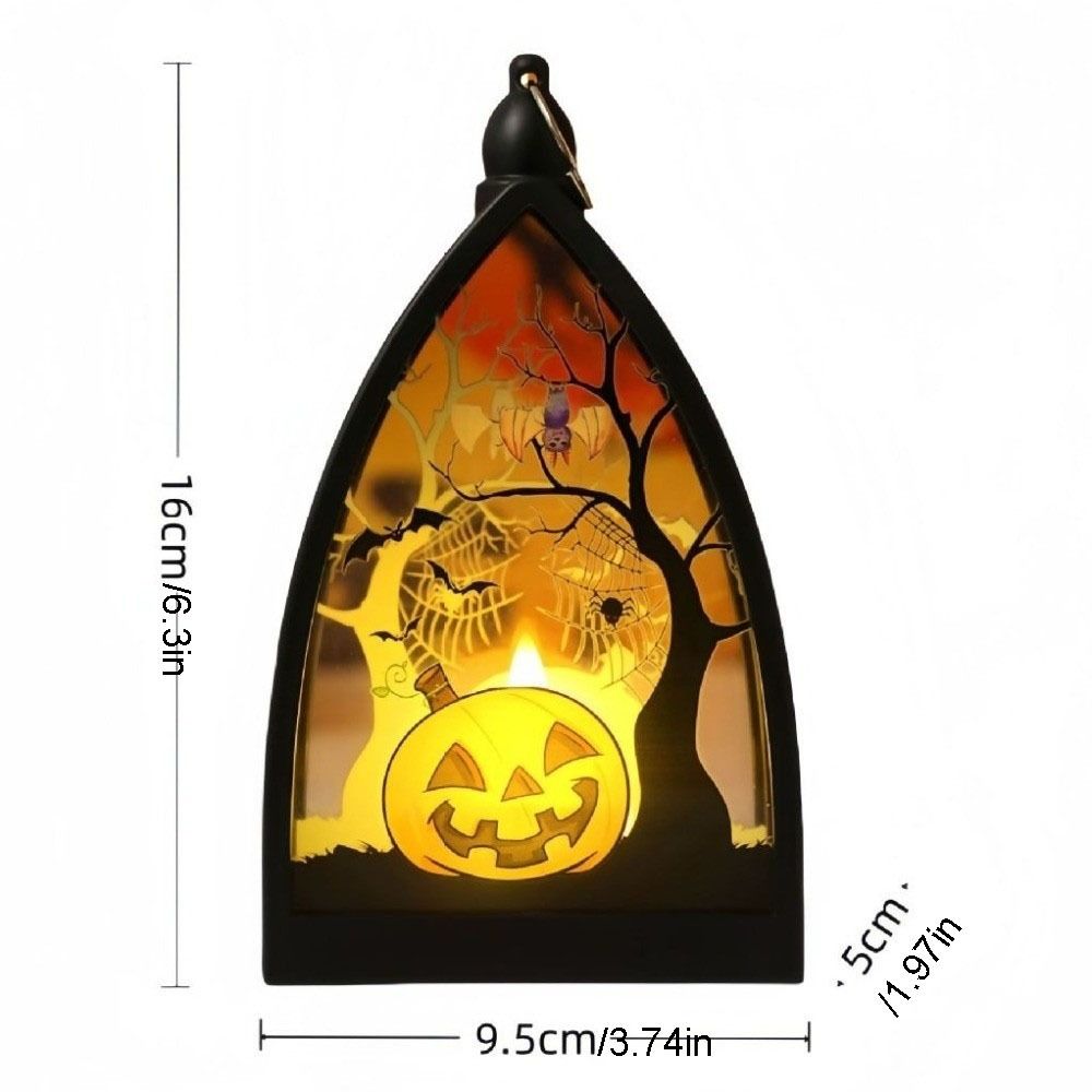 Cordless Halloween LED Lamp Witch Halloween Hanging Lantern Pumpkin LED Light Car Interior