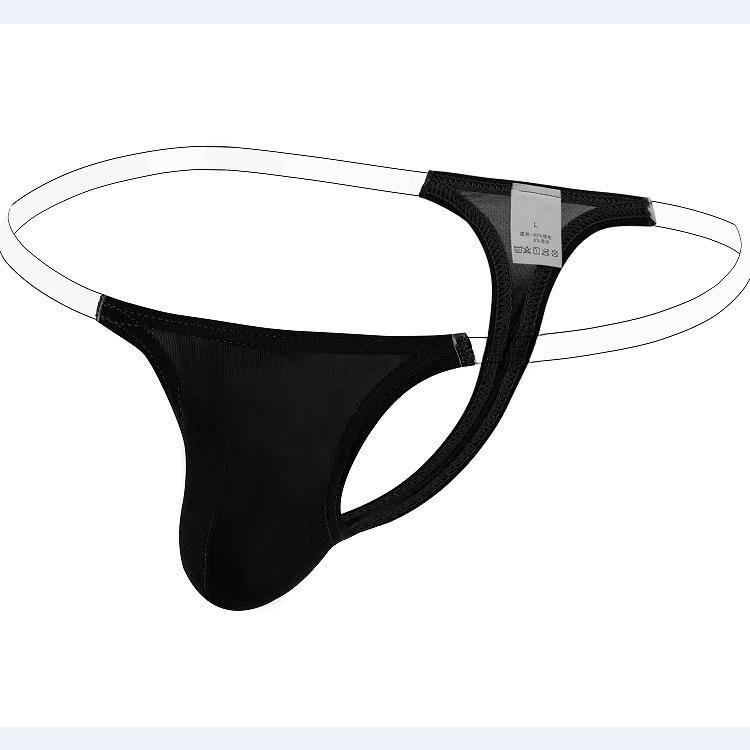 Men's Invisible Waistband Thong Bikini - Low Waist Tummy Thong Underwear