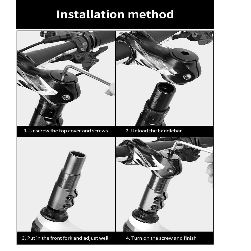 Mountain Bike Handlebar Front Fork Stem Riser Extender Extension Head Up Adapter