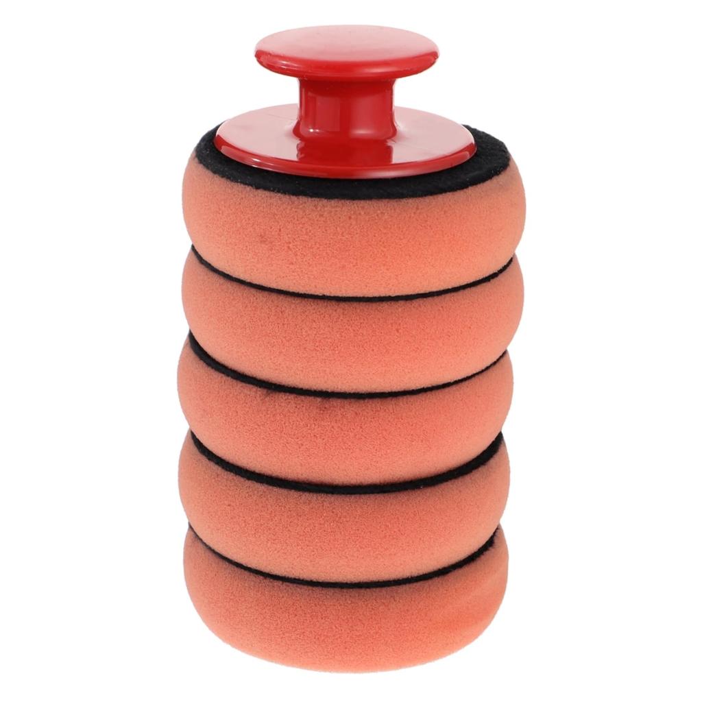 ledmomo 5pcs Polishing Tool Applicator Pad for Car Waxing Pad with Handle Sponge Pad Sponge Applicator Car Applicator