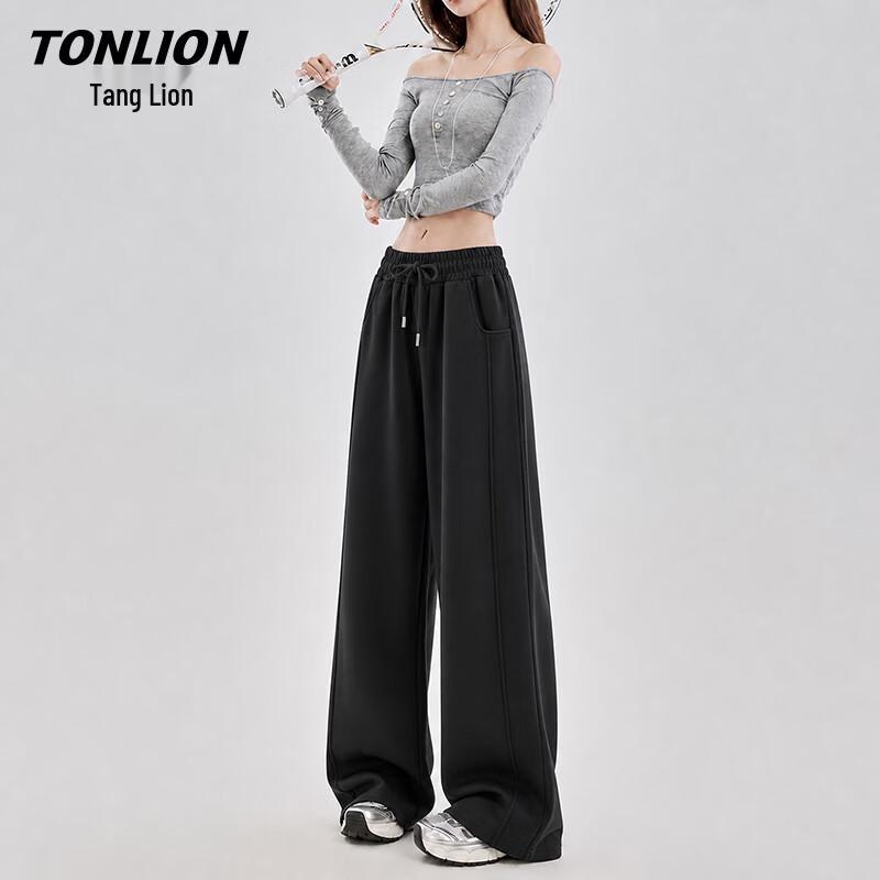 TonLion Women's High-Waisted Straight Leg Casual Pants
