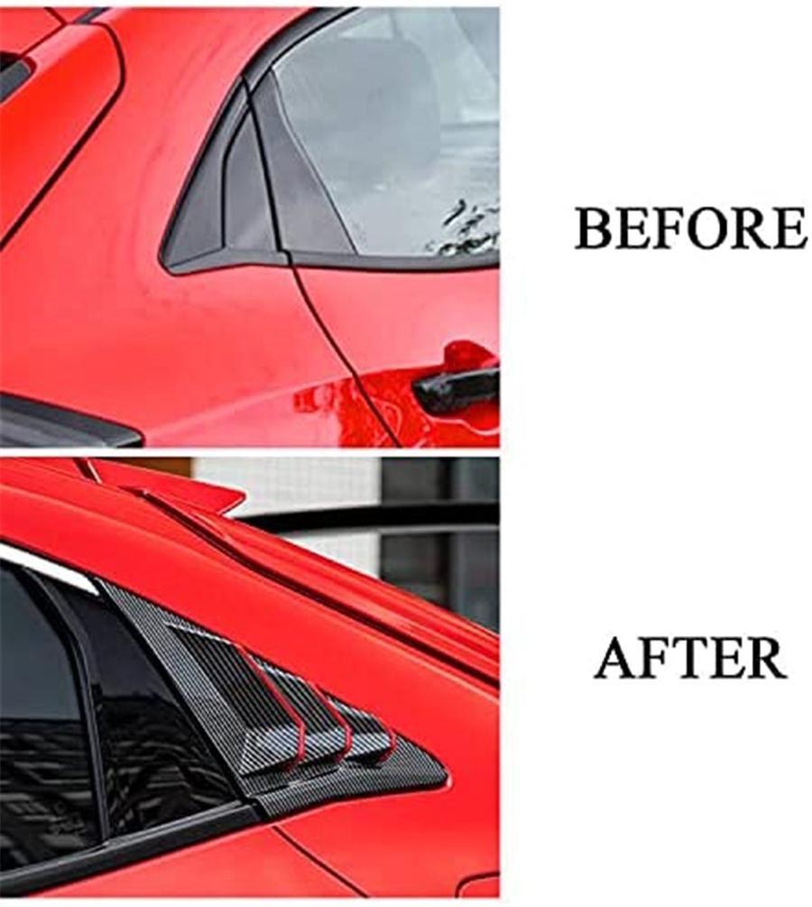 Side Air Vent Window Louver Cover For Honda Civic 2016-21 10th Hatchback Type R