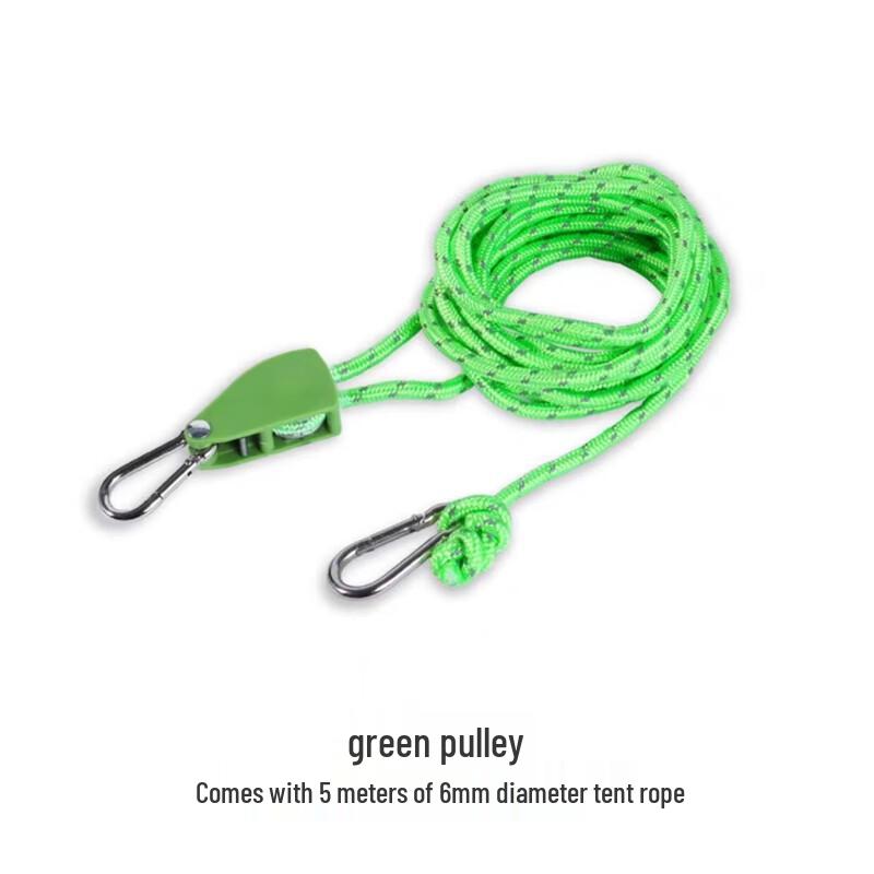 Outdoor Camping Tent Rope Tightener with Metal Pulley