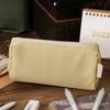 Simple Solid Color Leather Pencil Case Large Capacity Multi-layer Storage Pencil Bags Multi-functional Stationery Storage Box