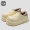 Waterproof cotton shoes, winter thick-soled bag and home warmth and non-slip indoor household cotton slippers for external wear