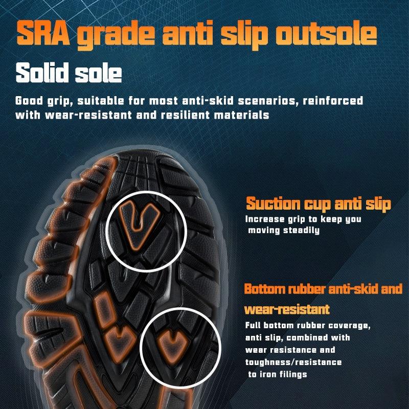 Labor insurance shoes, non-slip, non-smashing and anti-piercing summer safety shoes, flying woven cowhide breathable men's shoes