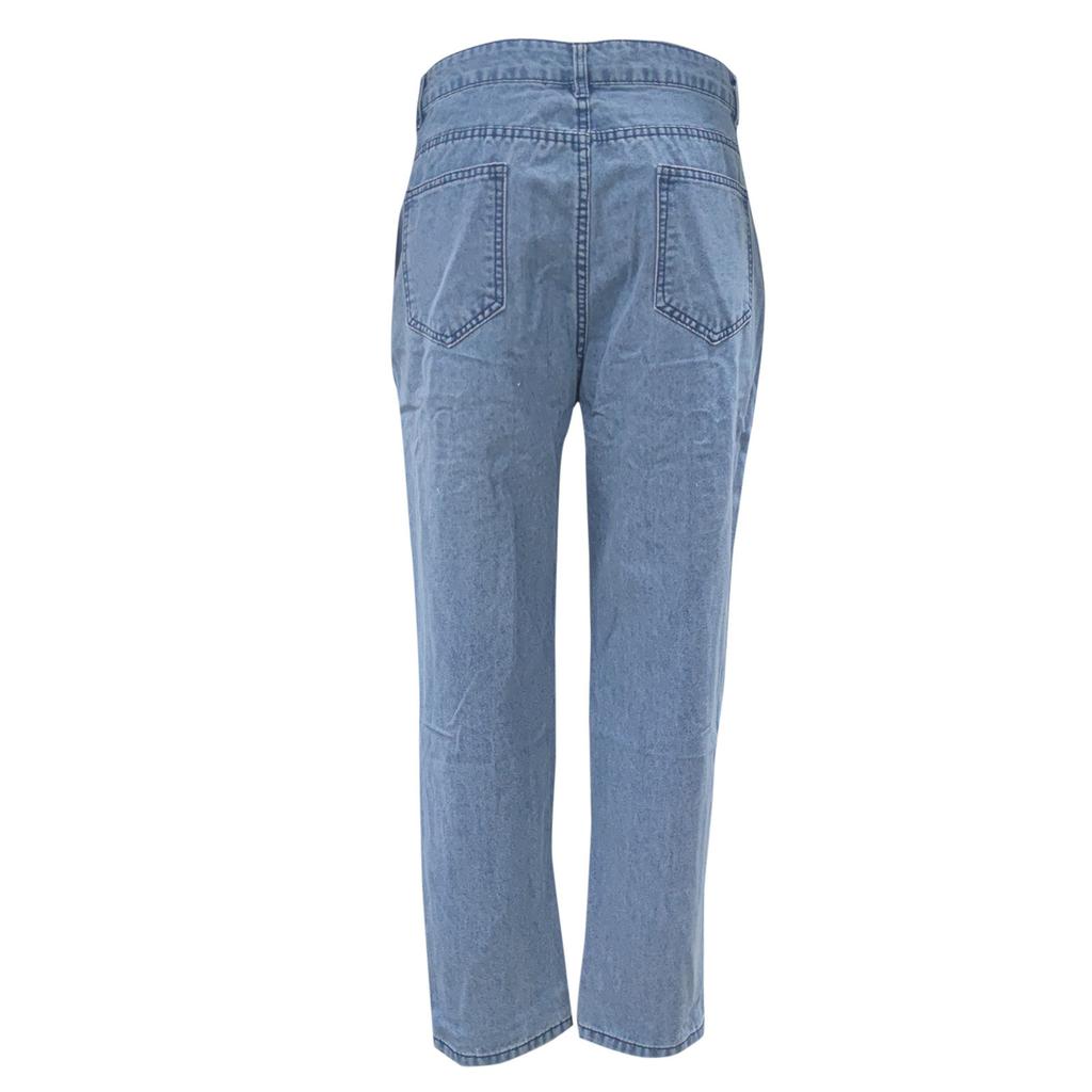 High Waist Trousers Slim Denim Pants 