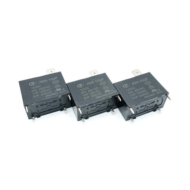 

Hongfa Relay JQX-102F, 12VDC, 20A, 4-Pin, Normally Open, New, Ideal for Air Conditioners JQX-102F-12VDC
