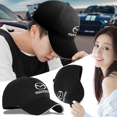 Fashion Men Women Car Decoration Baseball Cap Car Logo Sun Hat For Mazda 3 6 CX5 2 CX3 CX9 MX5 RX8 Axela Demio MS CX5 2 Axela Demio MS GJI GH BK MP