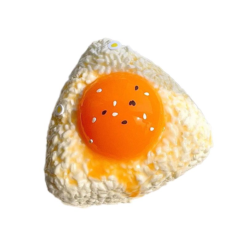 

New 1pcs Handmade Silicone Simulated Egg Rice Ball Mochi Taba Toy Relief Squeeze Creative Rebound Toys