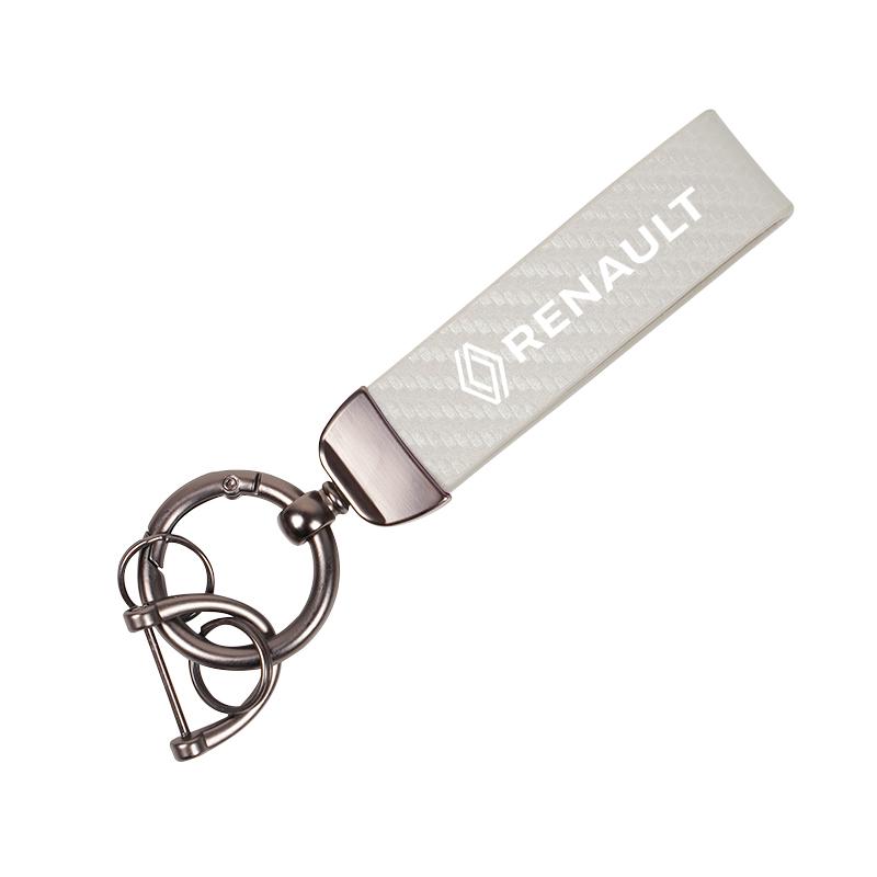 Für Renault 2026 Neue Radkappen 1 Stück Kohlefaser Leder Auto Schlüsselanhänger Schlüsselring Kette Für Renault Clio Kadjar Koleos Megane Espace