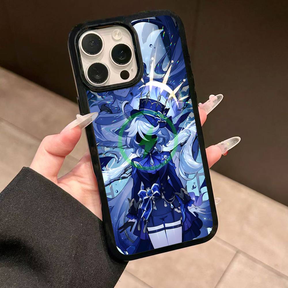 Game F-furina For Magsafe Phone Case For IPhone 16 15 11 12 13 14 17 Pro Max Plus Magnetic Wireless Charge