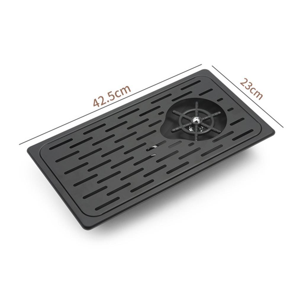 rinser with Drip Tray Sink Accessories for Kitchen - black, 42.5x23x3cm