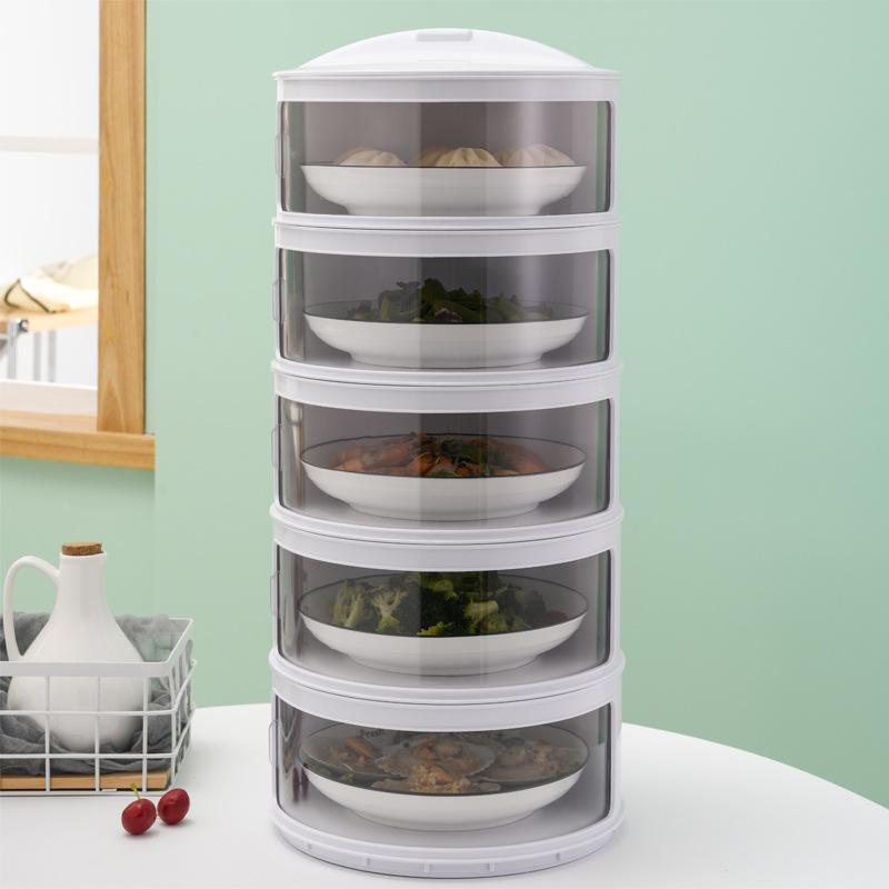 Transparent Stackable Food Insulation Cover Dust Proof Portable For Home Kitchen Keep Food Fresh Storage Organization Save Space
