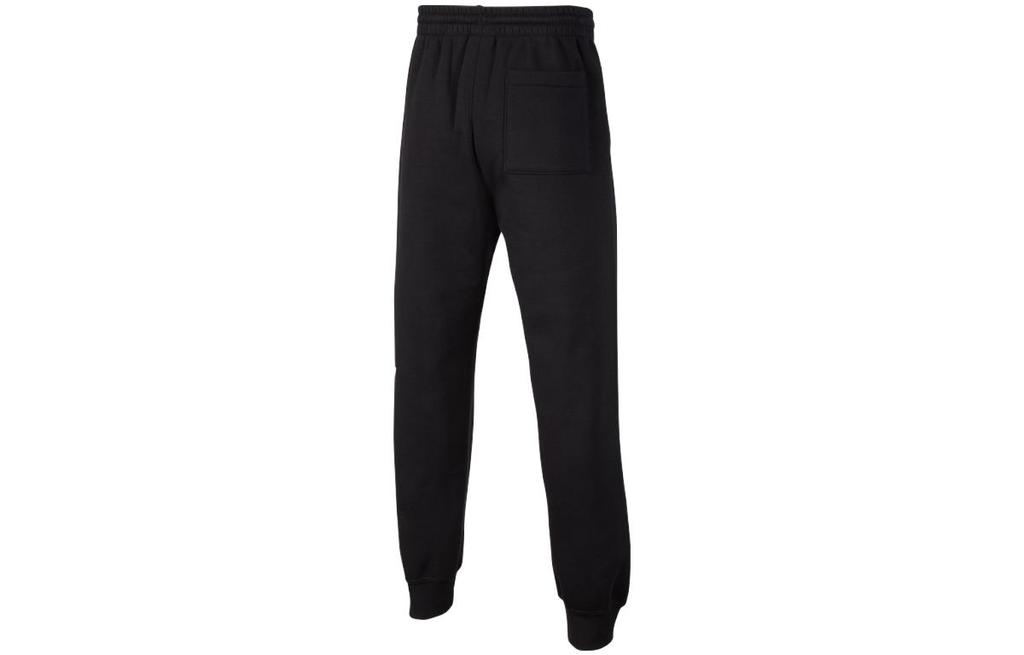 Pantaloni de trening tricotati Jordan pentru copii MJ BASELINE cu șiret lateral și imprimeu, căptușiți cu fleece, casual, negri FZ6362-010