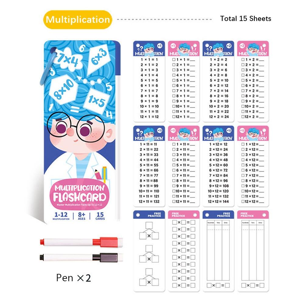 Addition Subtraktion Multiplikation Division Bruch Mathematische Berechnungen Karten Kinder