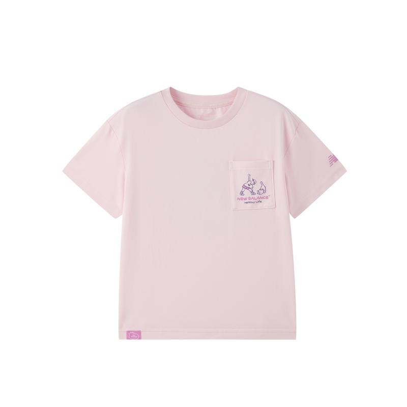 New Balance T Shirt Light Purple Children Aged 3 7 Years Old 7EF2V023-LPK 110