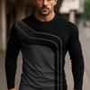 Men's Casual and Simple Long-sleeved T-shirt, Suitable for Daily Casual Wear In Spring and Autumn, Round Neck Design