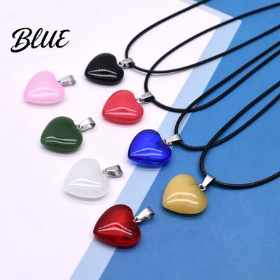 White Heart Accessory Shape Pendant Necklace Charm 20mm Love Shaped