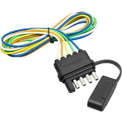 Oyviny 5 Way Flat Trailer Wiring Harness Plug 22 Inch Wire Lead Trailer End Durable 5 Pin Male Connector Trailer Light Wiring Harness Extension