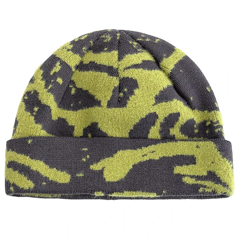 New Unisex Outdoor Skull Cap Fashion Geometric Printing Dandy Winter Hats Sailor Style Hats For Men Women Autumn Ski Beanie Cap