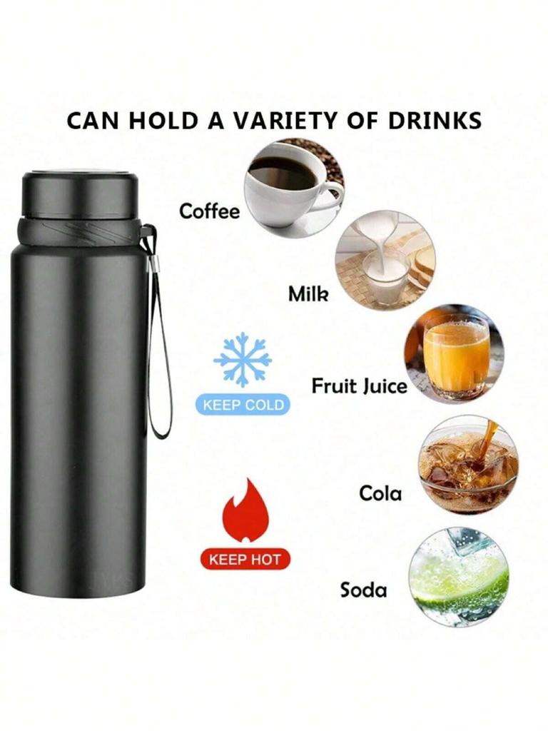 1L Thermal Water Bottle Keep Cold and Water Bottle for Water Tea Coffee Vacuum Flasks Stainless Steel Bottle