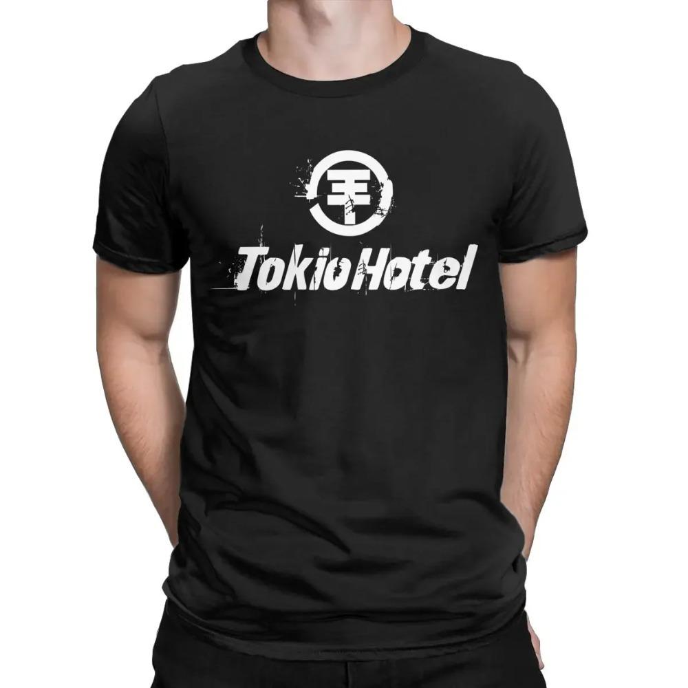 Tokio-Hotel-Logo T Shirt Men Cotton Fashion T-Shirts Crew Neck Tee Shirt Short Sleeve Clothing Gift Idea