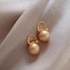 New Cute Pearl Studs Hoop Earrings for Women Gold Eardrop Minimalist Tiny Huggies Hoops Wedding Fashion Jewelry
