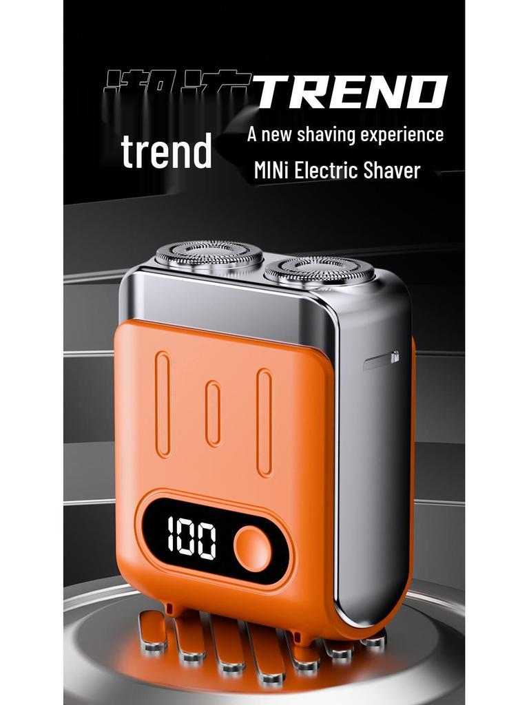 Official Men's Rechargeable Portable Mini Electric Shaver - Washable for Home and Car Use