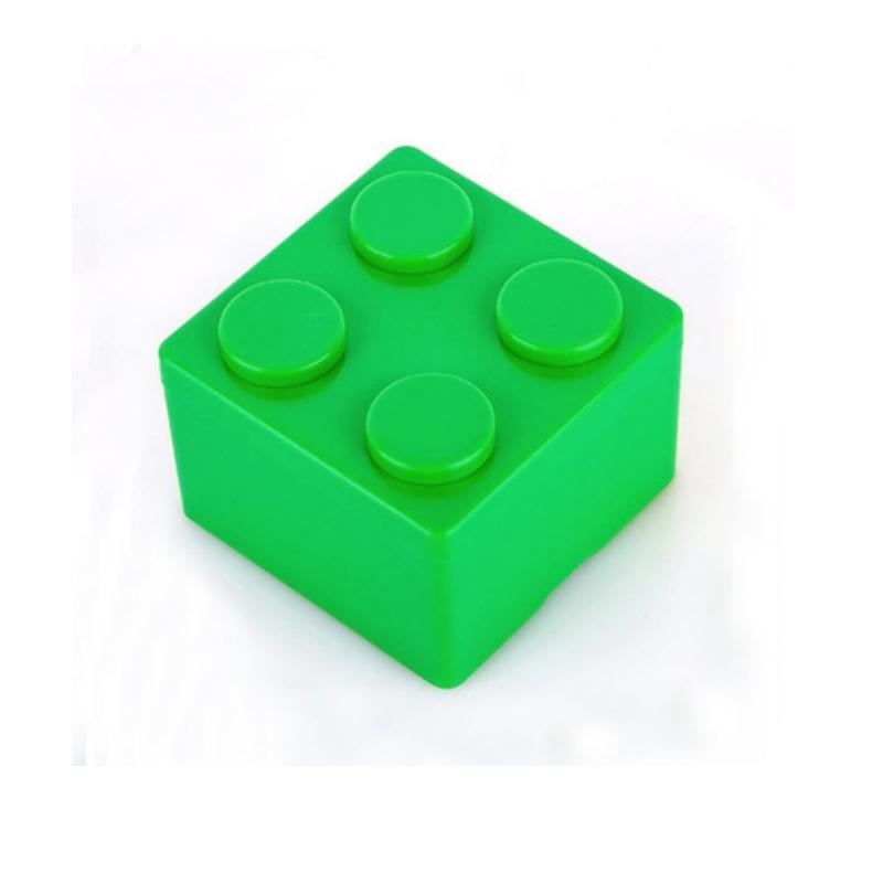 

Creative Building Block Storage Box Plastic Space Organizer Desktop Office Supplies S зелений