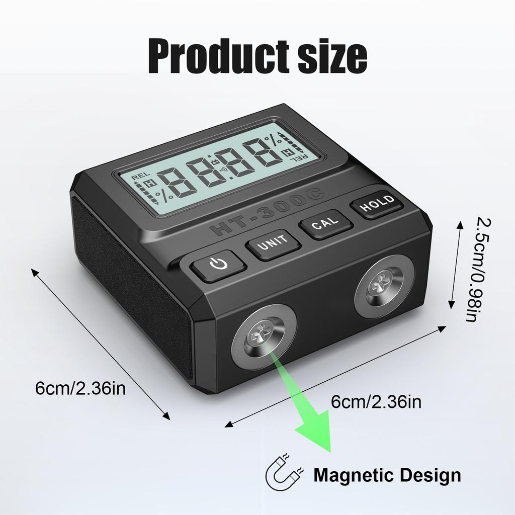Digital Angle Finder Magnetic Angle Gauge Level Tool Inclinometer LCD Display With Magnetic Strong Adsorpion Measuring