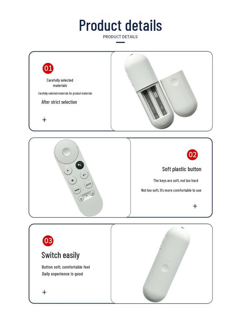 Google TV Bluetooth Sprachfernbedienung für Chromecast Gen 9 - Drahtlose & Langstreckensteuerung