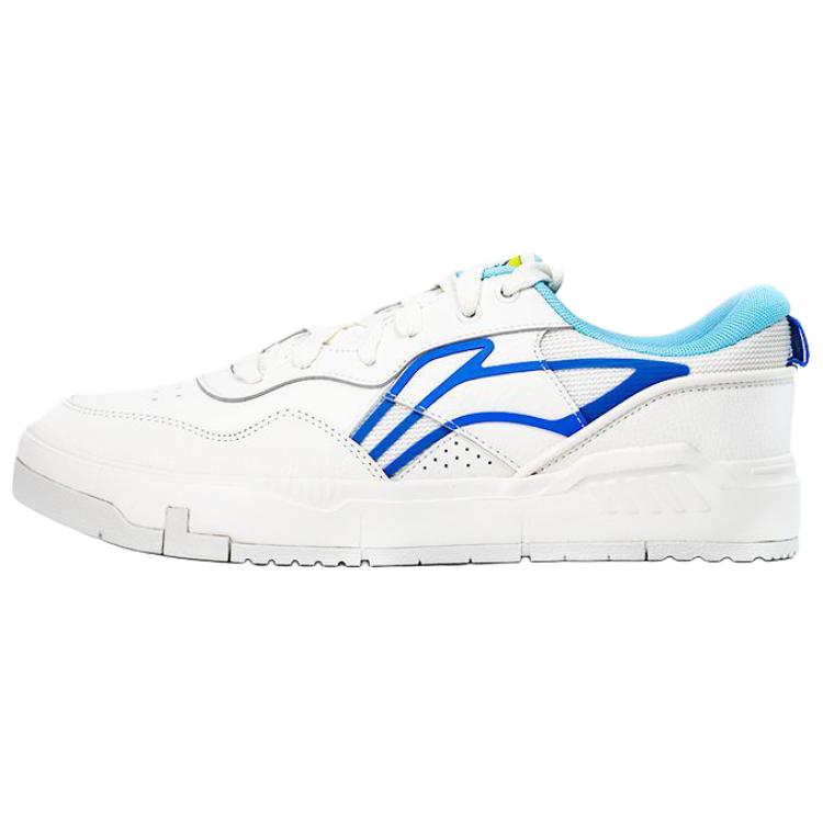 

New LiNing Common 80s Coverage Slip Resistant And Abrasion Resistant Low top Skateboard Shoes Men s Champagne White AGCV207-1 43