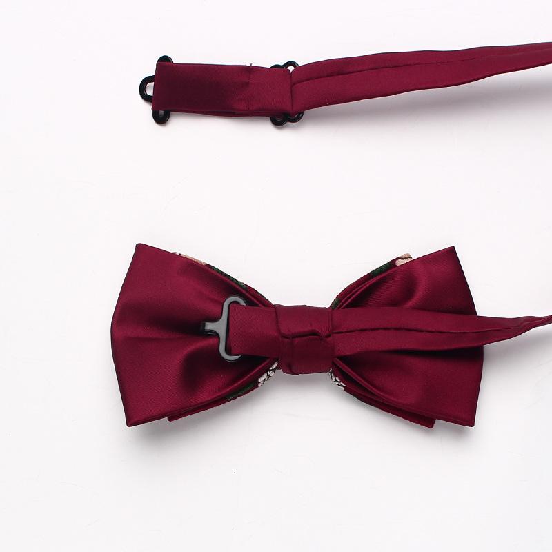 Shuangpin Men'S Bow Tie Business Trend Color Weaving Jacquard Suit Accessories Retro Bow Tie