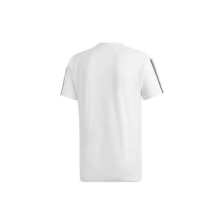 Adidas T Shirts Men's White Crew Neck Moderate Straight Fit DQ1453