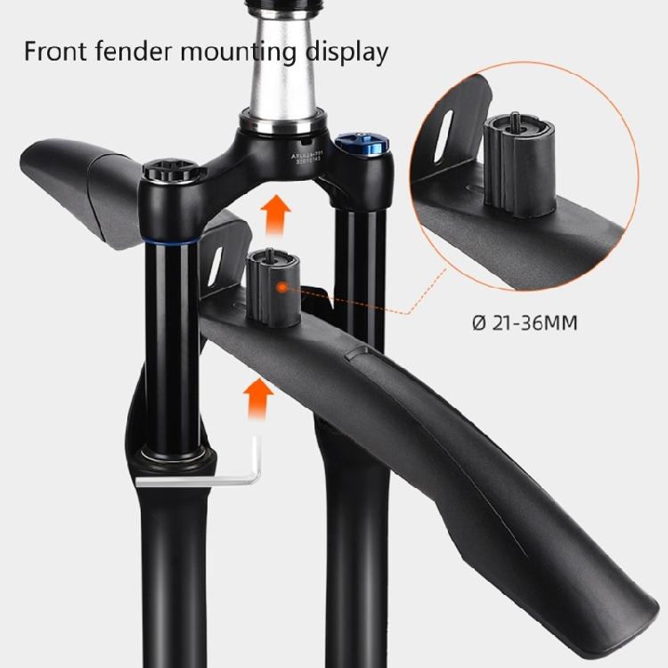 1 Set of Bicycles Front Rear Mud Guard for Mountain Bikes, Bicycles Mud Flap Adjustable Bicycles  Front Rear Mudguards