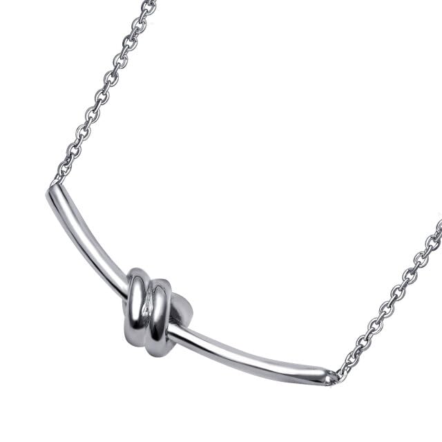 Knot Sterling Silver 925 [Lara Christie] Women's Necklace, Design, [BLACK Label]