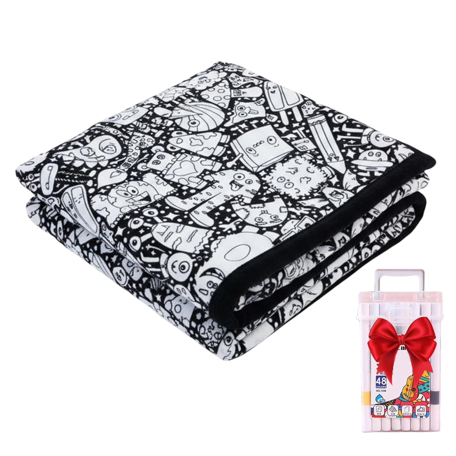 DIY Coloring Blanket with 24 Marker