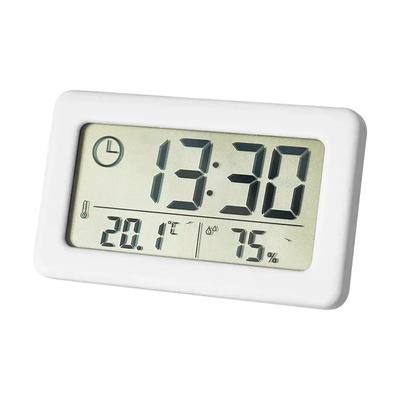 Mini Cyfrowy Zegar Temperatura Wilgotność Przenośny Zegarek Zegar Termometr Higrometr 12/24 Godziny Zasilane Baterią Zegary Dom