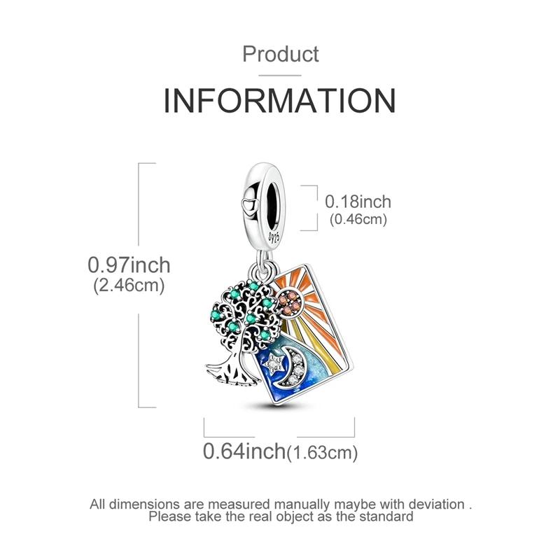 Charm Bead Charms Plata Life Tree Moon Star Shape Sun Bead Charms Bead Charms Compatible With Authentic Bracelets Charm Bead Charms Ideal For Women Je