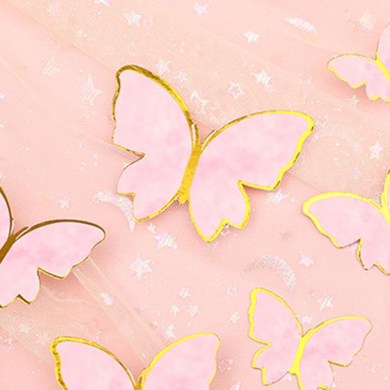 1 Set Cake Toppers Handmade Exquisite Paper Butterfly Cake Topper Ornament for Birthday Cake Decoration