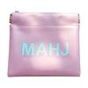 PU Leather Mahjong Score Card Pouch with Auto-Close Spring Frame, Small Storage Case for Home Table Use and Travel