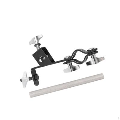 Cowbell Holder Clamp with Rod Drum Set Mounting Bracket Practice Tool Hardware Musical Instrument