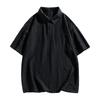 Summer new light lapel short-sleeved shirt outdoor leisure travel vacation T-shirt loose top breathable