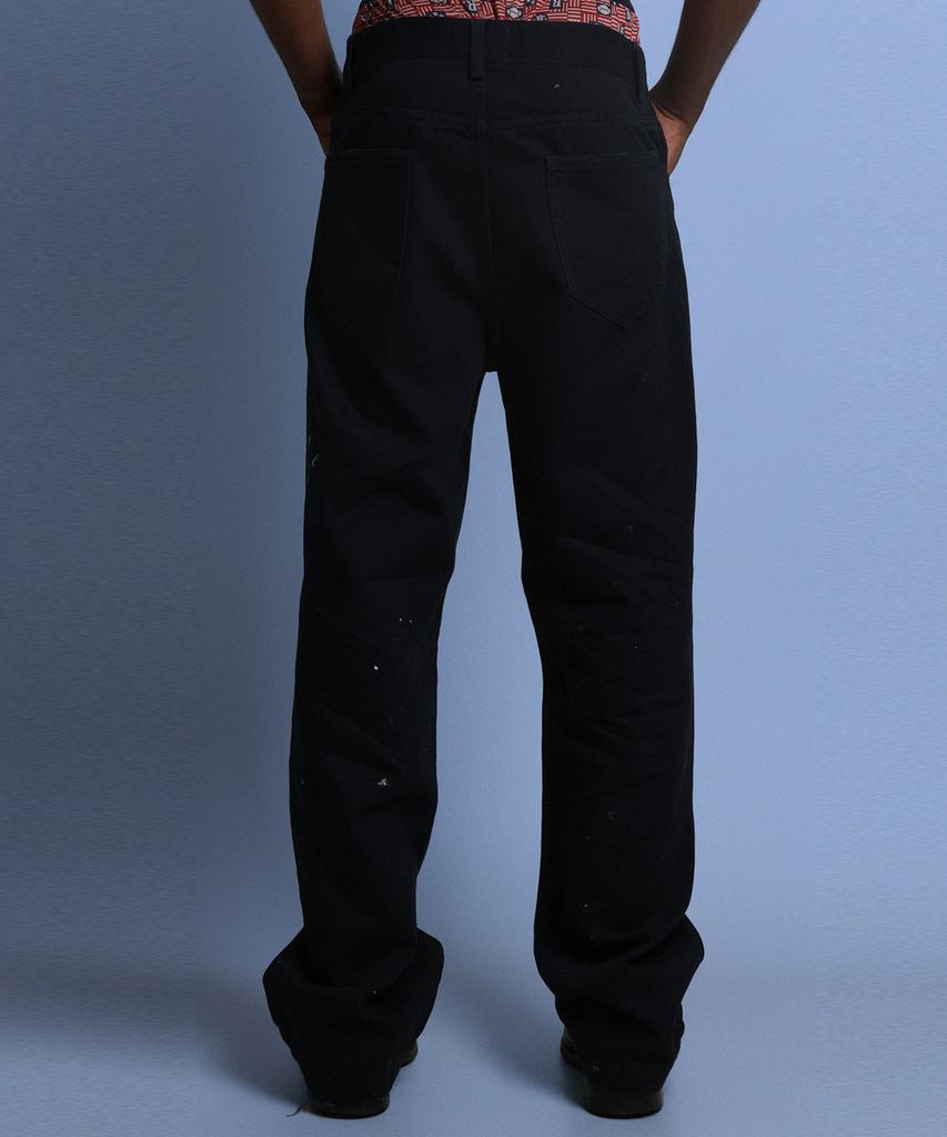 Wileobeuti Loose Straight Fit Pants [Navy]
