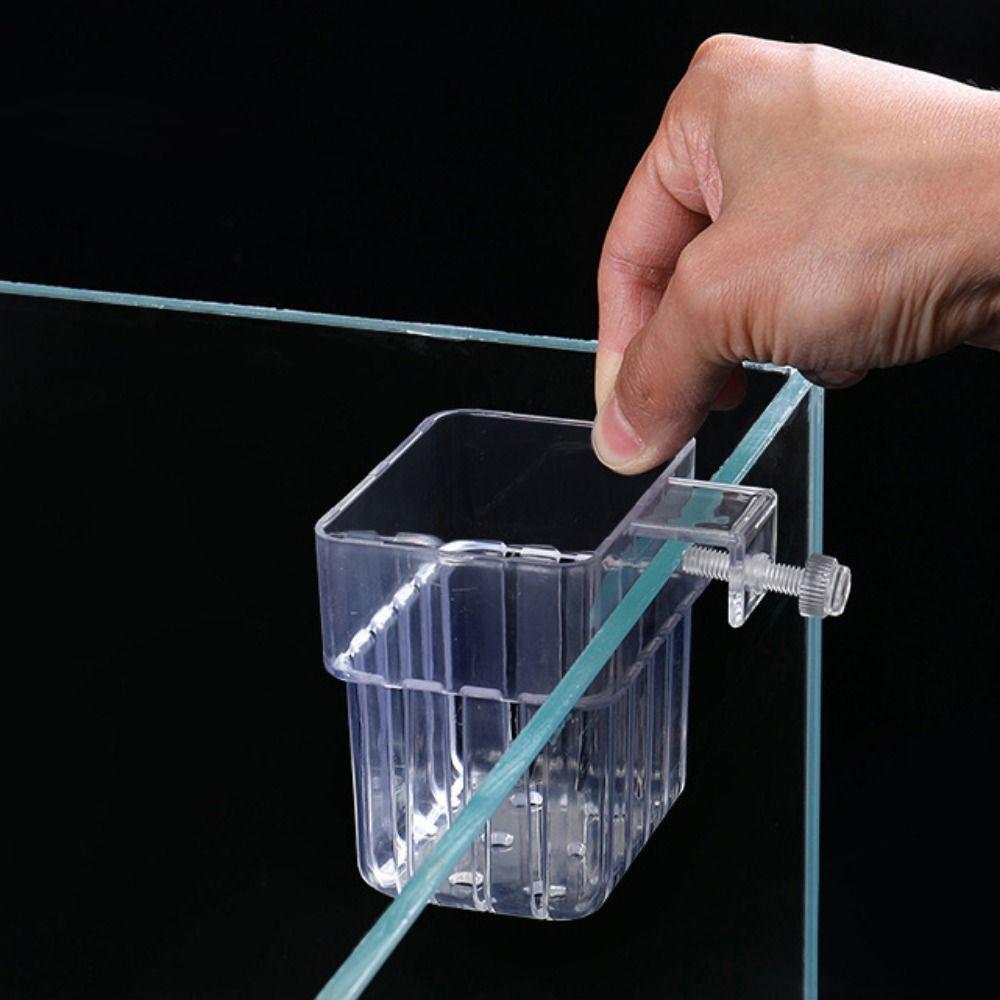 Transparent Aquarium Planting Basket Hanging Aquatic Plant Holder  Landscaping