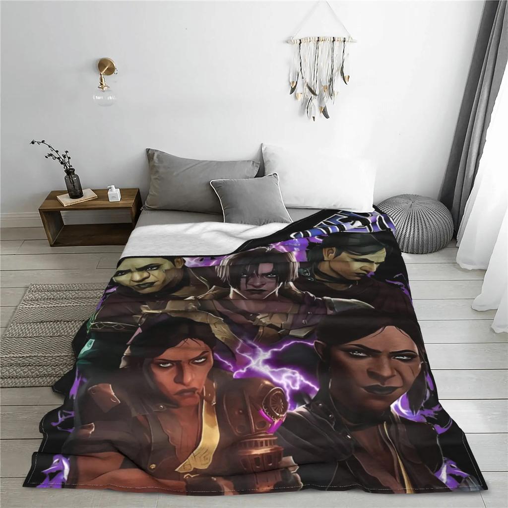 Sevika Arcane Movie Jinx Blankets Flannel Spring Autumn Breathable Super Soft Throw Blankets for Home Couch Bedding Throws