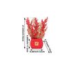 Spring Festival Centerpiece Artificial Flowers Box with Red Fruits and Gold Leaves for Tabletop Home Office Decoration