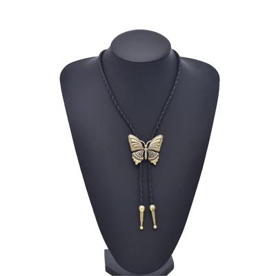 Vintage American Bolo Butterfly Pendant Long Necklace Men Accessories